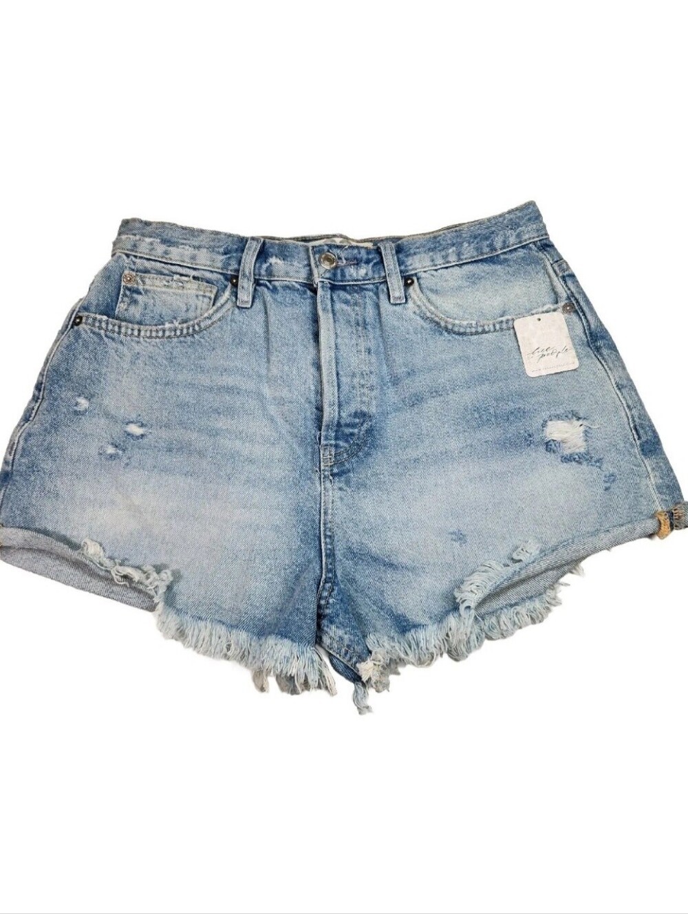 Free People Womens Size 29 The Lasso Cutoff Jean Shorts in Fox Trott NEW 03
